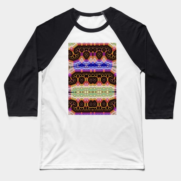 Abstract Fractal Trees Baseball T-Shirt by pinkal